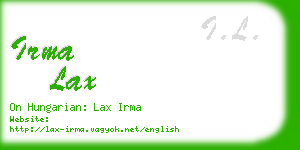 irma lax business card